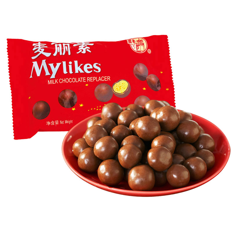 Liang Feng Mai Li Su 25g * 48 Pack Milk Chocolate Bean 9080 Nostalgic Snacks Wholesale (Cocoa Butter Subdue)
