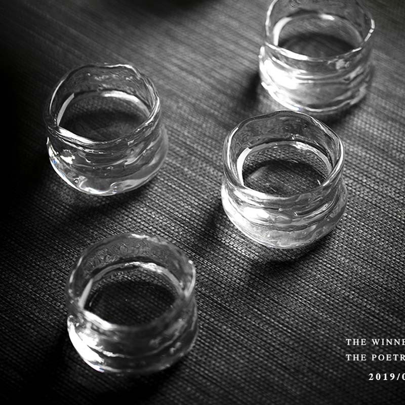 Japanese-style handmade crystal glass tea cup Master Cup heat-resistant glass tea cup single cup tea set