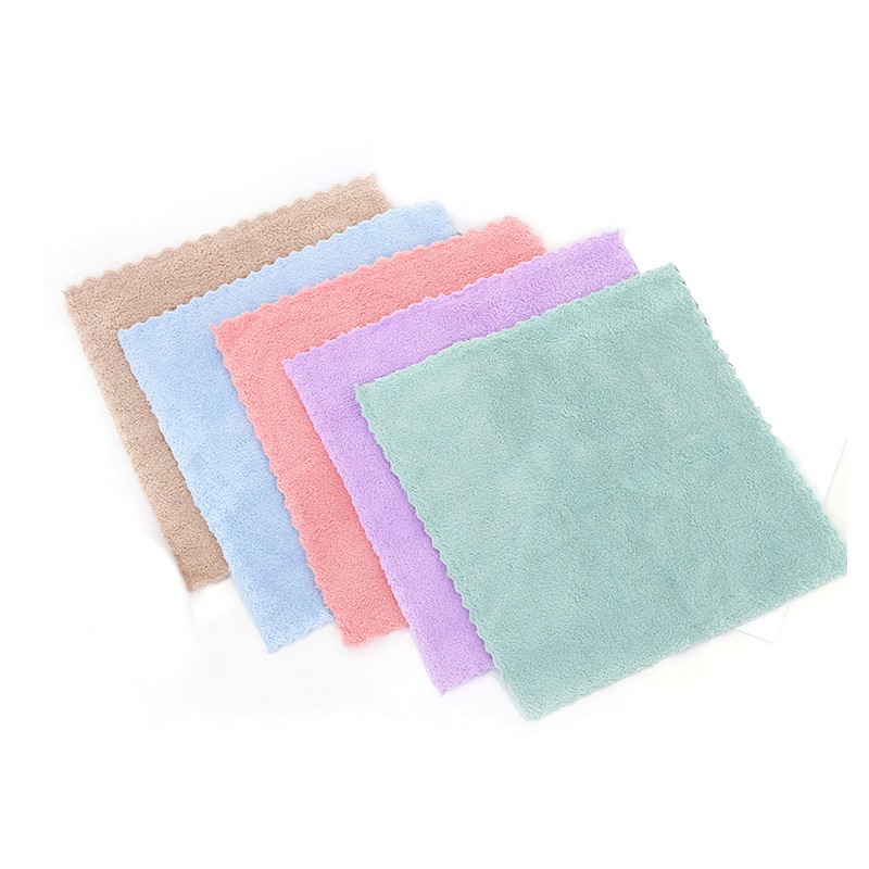 Coral fleece small square towel towel towel absorbent towel square face towel soft and comfortable factory wholesale