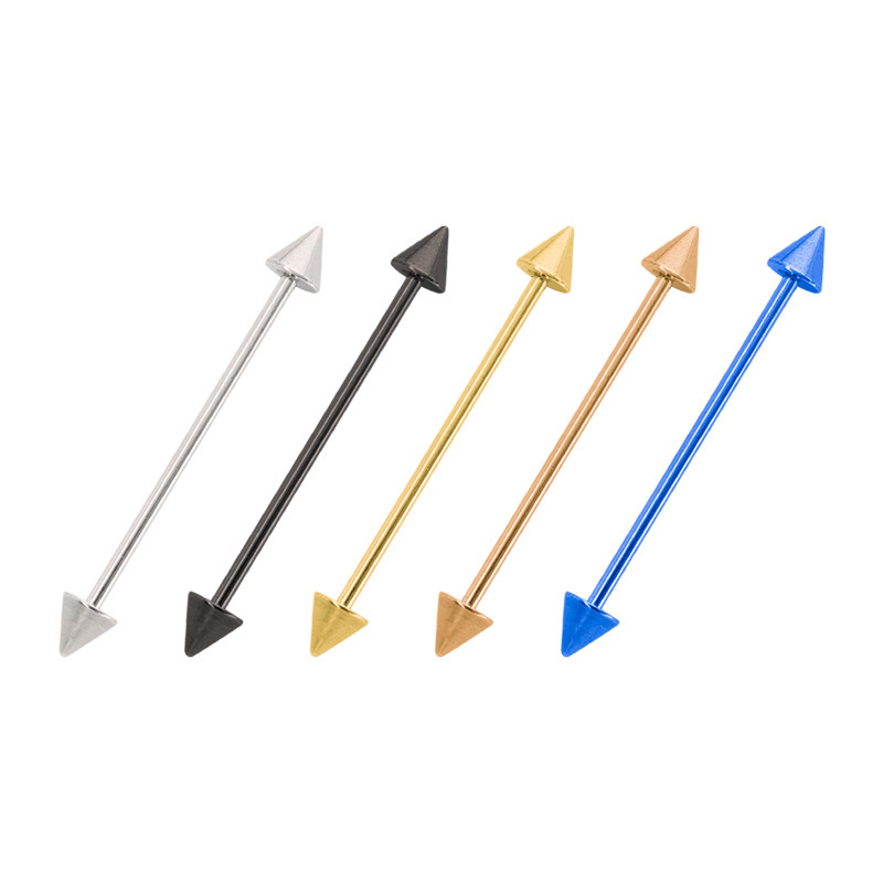 Cross-border e-commerce industrial bar barbell lip studs tongue studs earrings earrings multifunctional direct sales Europe and the United States