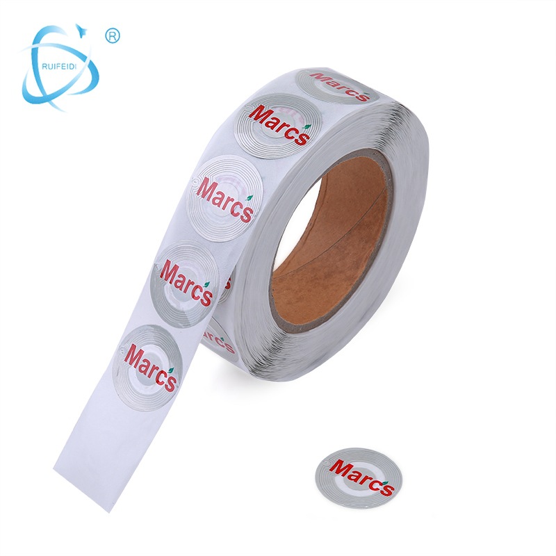 Y R33mm round transparent small label cosmetics retail anti-theft special radio frequency soft label rf label