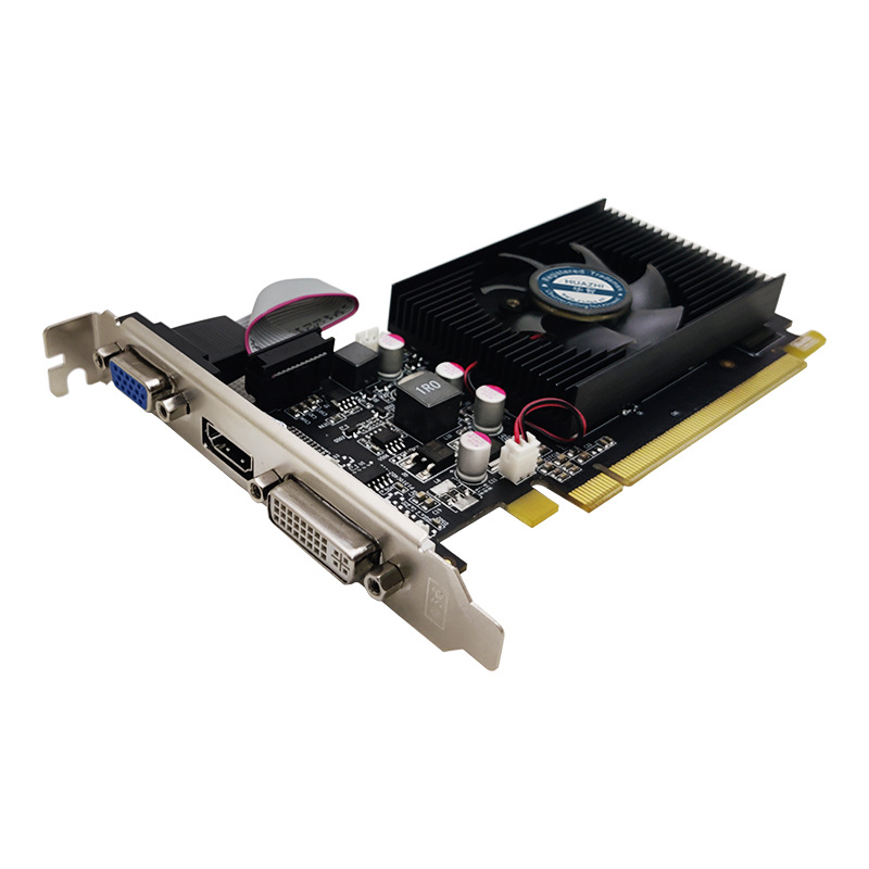 Huazhi new packaging GT610 2G DDR3 memory small chassis half-height dual-screen entry graphics card warranty for 2 years