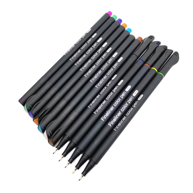 Cross-Border Spot Color Hook Pen Art Special Children's Watercolor Brush Set Water-Based Fiber Needle Pen Wholesale