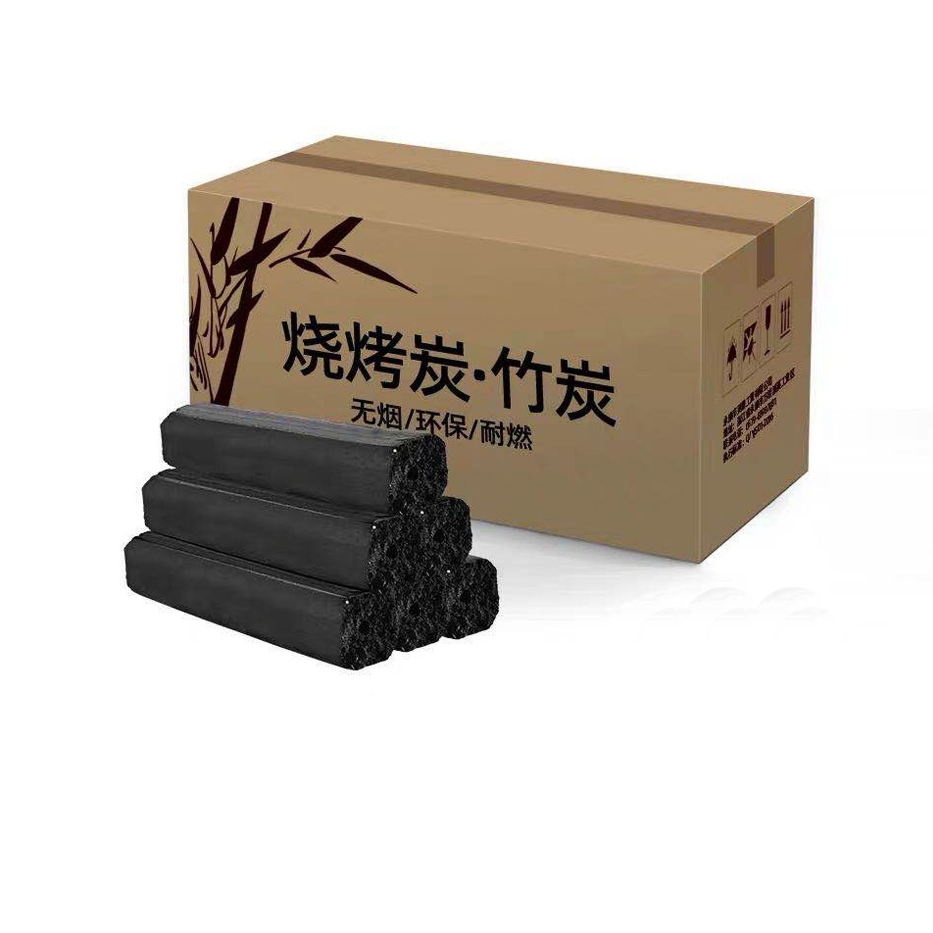 Barbecue Charcoal Charcoal Bamboo Charcoal Machine-Made Charcoal Household Heating Charcoal Smokeless Charcoal Fruit Charcoal Barbecue Carbon Manufacturer Wholesale Around the Stove