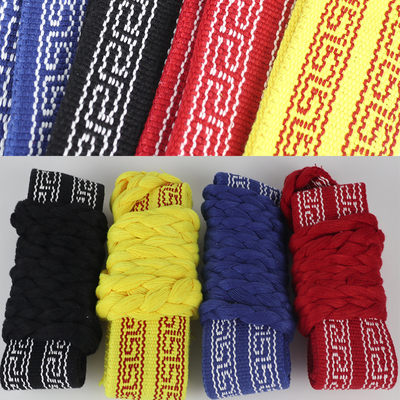 Practice Belt Cotton Martial Arts Belt Tai Chi Dance Belt Opera Board Belt Waist Belt Yoga Belt Widened and Thickened Wholesale