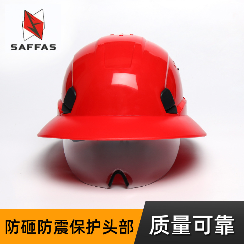 Printing safety helmet construction site construction safety helmet V-shaped ABS plastic safety helmet breathable anti-smashing Labor helmet