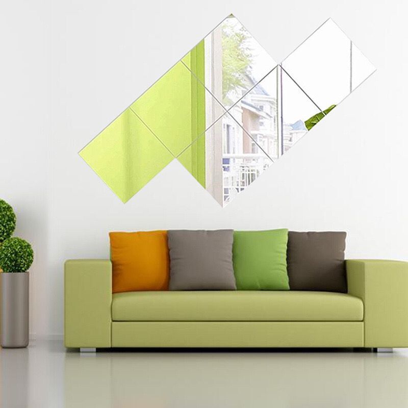 Acrylic wall stickers self-adhesive Mirror stickers square oval bedroom decoration mirror home decoration wall stickers manufacturers