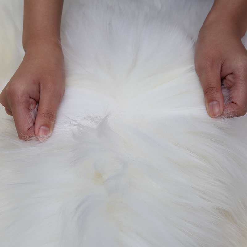 Snow Mountain Sheepskin Wool Cold-proof Warm Australian Sheepskin Wool Seat Cushion Chair Cushion Car Cushion Bay Window Cushion White Sheet