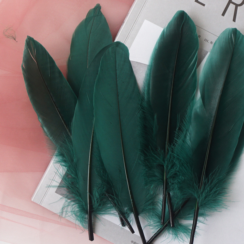 Feather color goose feather hard big floating dream catcher sunflower kindergarten handmade art class material wings decoration