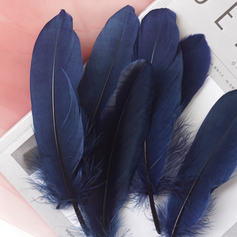 Feather color goose feather hard big floating dream catcher sunflower kindergarten handmade art class material wings decoration