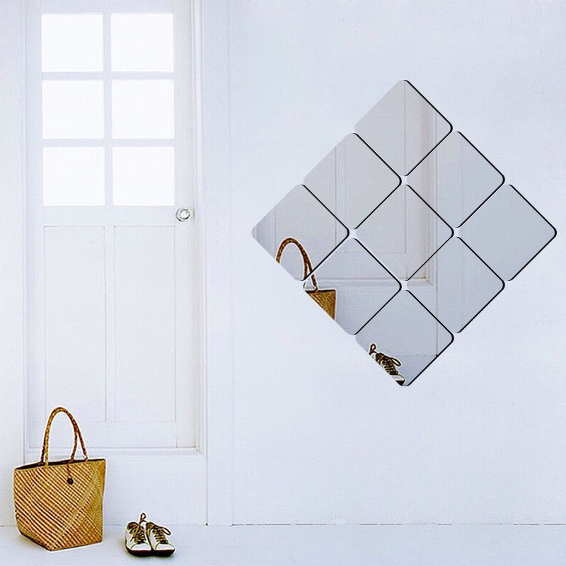 Acrylic wall stickers self-adhesive Mirror stickers square oval bedroom decoration mirror home decoration wall stickers manufacturers