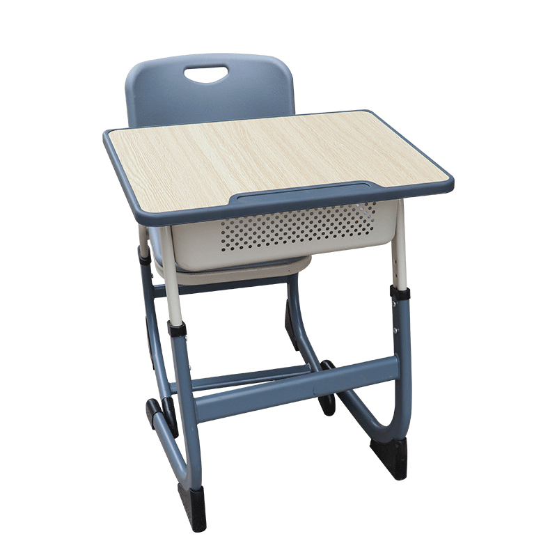 Primary and Middle School Students' Desks and Chairs School Tutoring Training Course Single Liftable Desk C- shaped Thickened Study Table