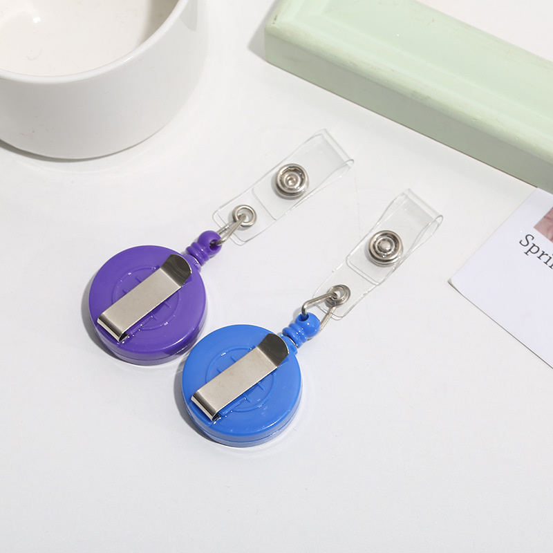 Solid color easy-pull buckle outdoor solid color easy-pull buckle easy-pull telescopic buckle cable holder certificate buckle