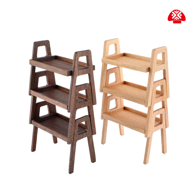 1:12 doll house dollhouse simulation mini storage rack OB11 pocket furniture wooden stacking rack