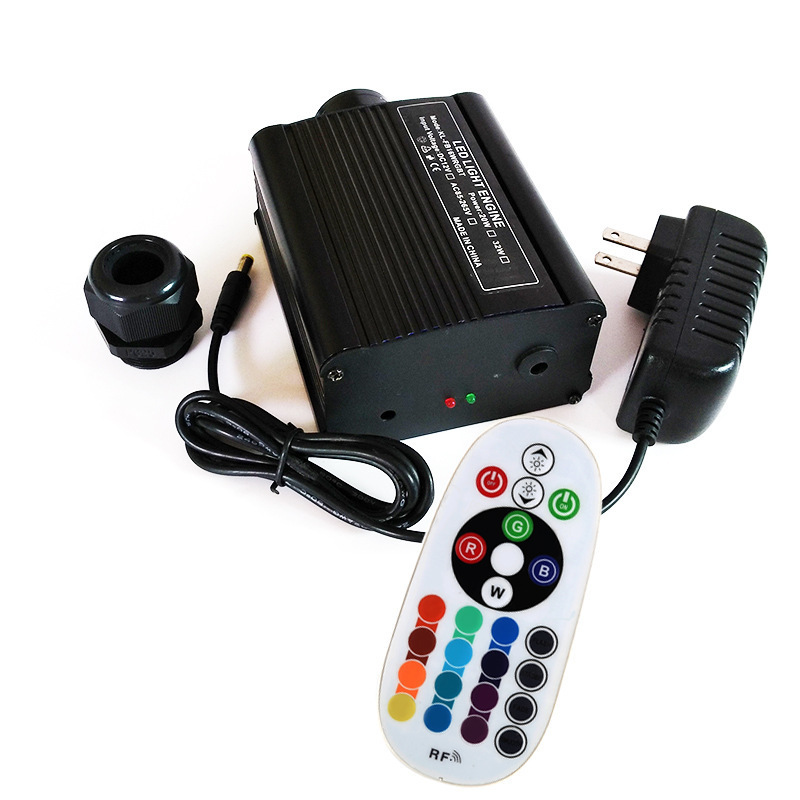 RF24 key single-head optical source KTV starry crystal lamp Sky top light guide strip optical source machine RGBW optical fiber machine