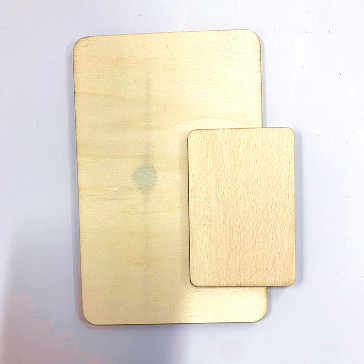 Laser Cutting Round Wood Chips DIY Oval/Rectangular Wooden Geometric Wood Chips Decorative Graffiti Small Wood Chips Wholesale