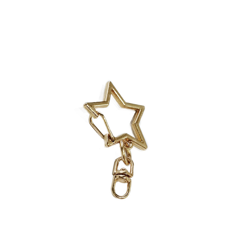 Source factory metal diy jewelry accessories animation peripheral pendant five-pointed star 8-shaped key chain in stock