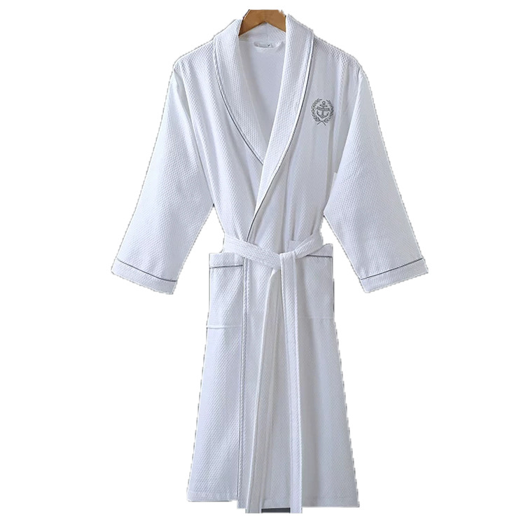 Five-star Hotel Bathrobe Cotton Terry Homestay Cotton Thickened Bathrobe Four Seasons Thickened Towel Material Embroidered logo