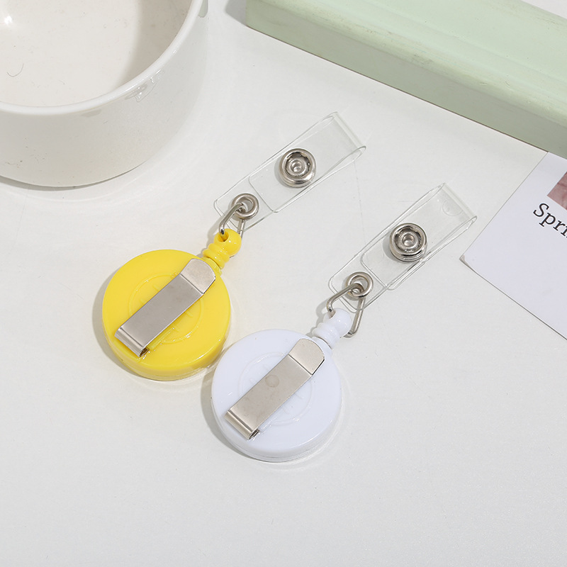 Solid color easy-pull buckle outdoor solid color easy-pull buckle easy-pull telescopic buckle cable holder certificate buckle