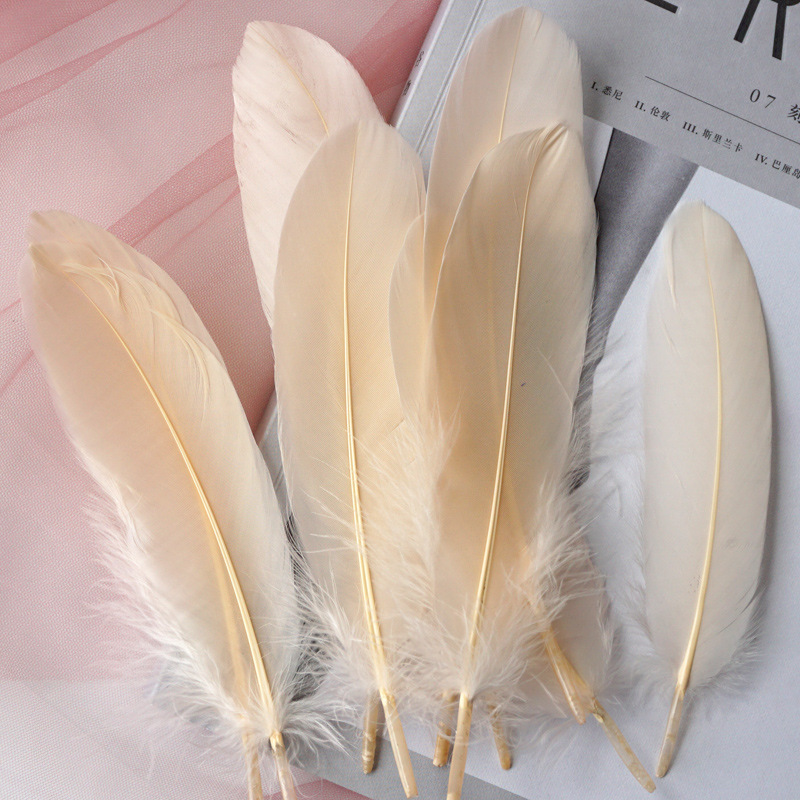 Feather color goose feather hard big floating dream catcher sunflower kindergarten handmade art class material wings decoration