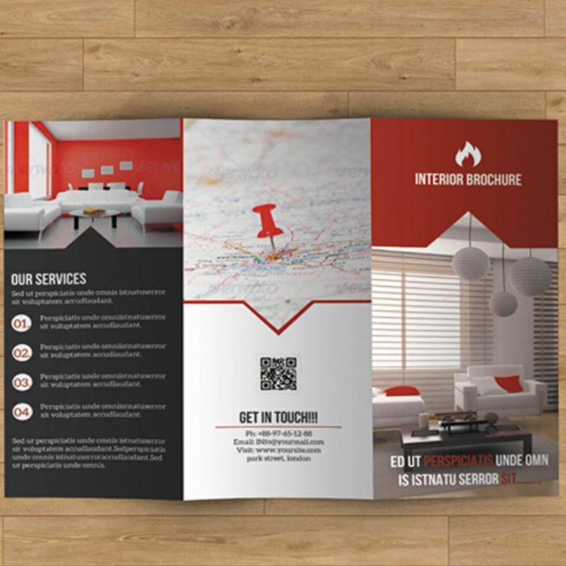 A4 flyer printing color leaflet poster advertisement Folding manual three folding production