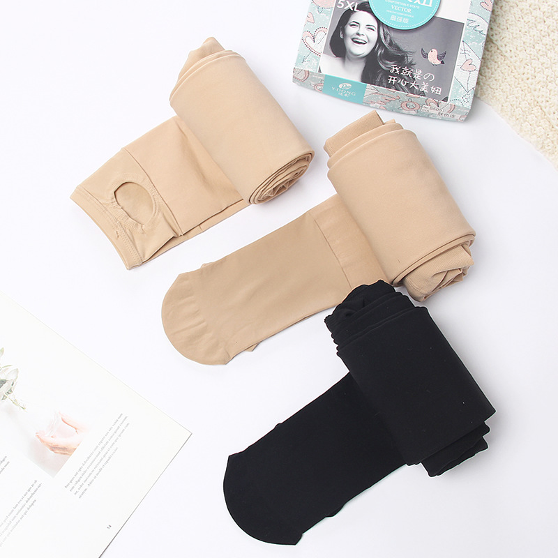 Far East Claw Hair and Fleece Warm Pants Autumn and Winter Thin Fleece Pantyhose Fleshy Extra Large Hip Foot Leggings 8505