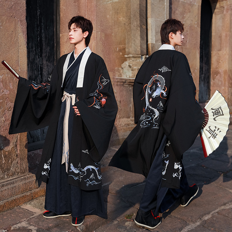 Hanfu men's antique martial arts swordsman men's large size student class suit Chinese style Childe spring and autumn ancient costume