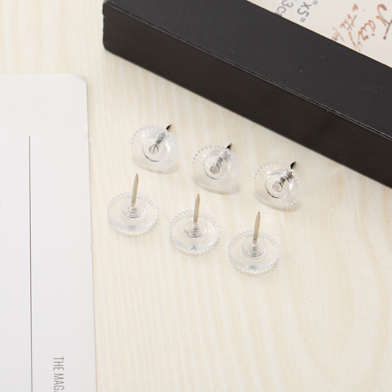 Amazon for transparent black transparent color gear nail I-pin pushpin cork plastic pushpin press nail