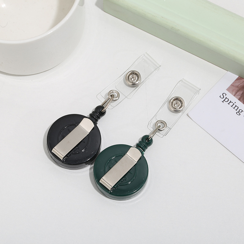 Solid color easy-pull buckle outdoor solid color easy-pull buckle easy-pull telescopic buckle cable holder certificate buckle