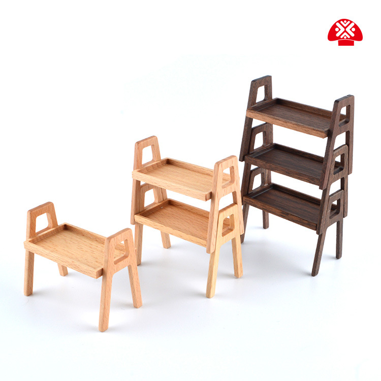 1:12 doll house dollhouse simulation mini storage rack OB11 pocket furniture wooden stacking rack