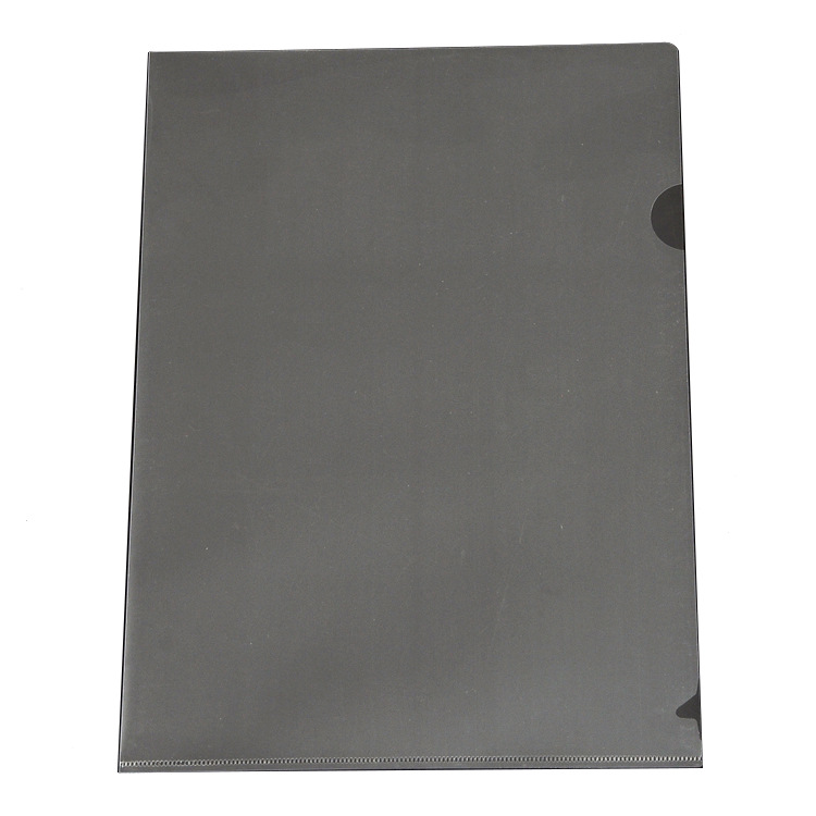 Transparent L-shaped folder pp single folder a4 file storage single folder can print logo two folder wholesale