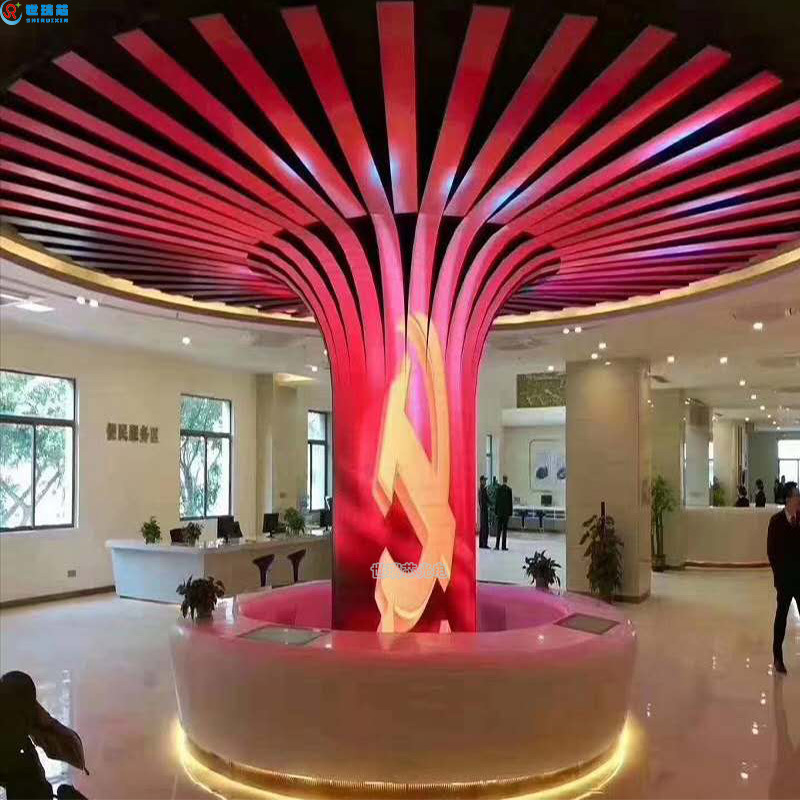 Indoor P3 Led Flexible Screen Cylindrical Screen P2P2.5 P3 Bendable Creative Display Screen Curved Soft Mold
