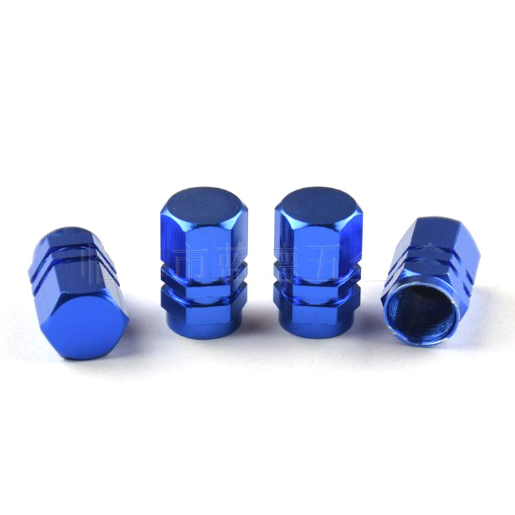 Automobile motorcycle tire aluminum alloy American valve cap hexagonal dust cover valve cap