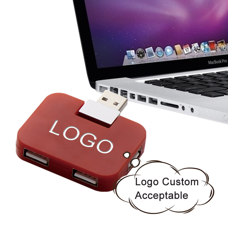 Cross-border large-volume self-produced small square HUB one support four laptop extender high-speed HUB