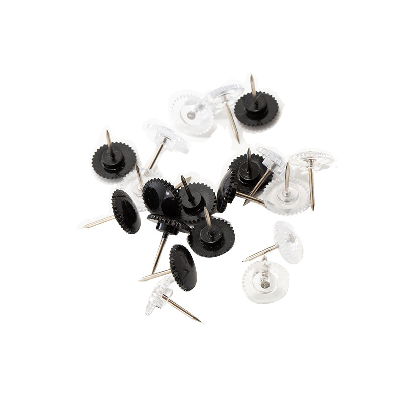 Amazon for transparent black transparent color gear nail I-pin pushpin cork plastic pushpin press nail