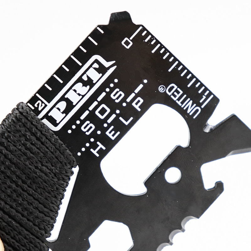 Outdoor Multi-functional stainless steel tool card Army knife card tool card knife stainless steel rope life card