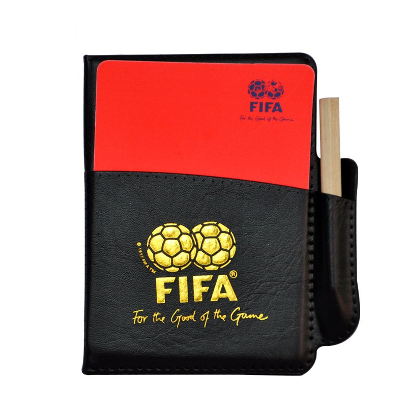 Hot sale paper and pen for football match red and yellow card referee special card glossy hard PVC referee red and yellow card