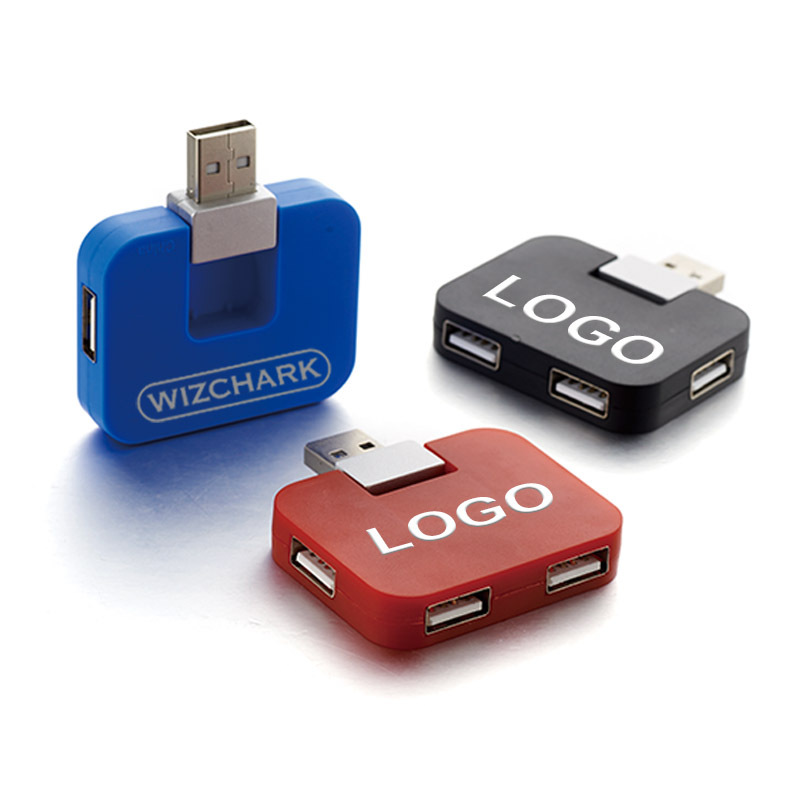 Cross-border large-volume self-produced small square HUB one support four laptop extender high-speed HUB