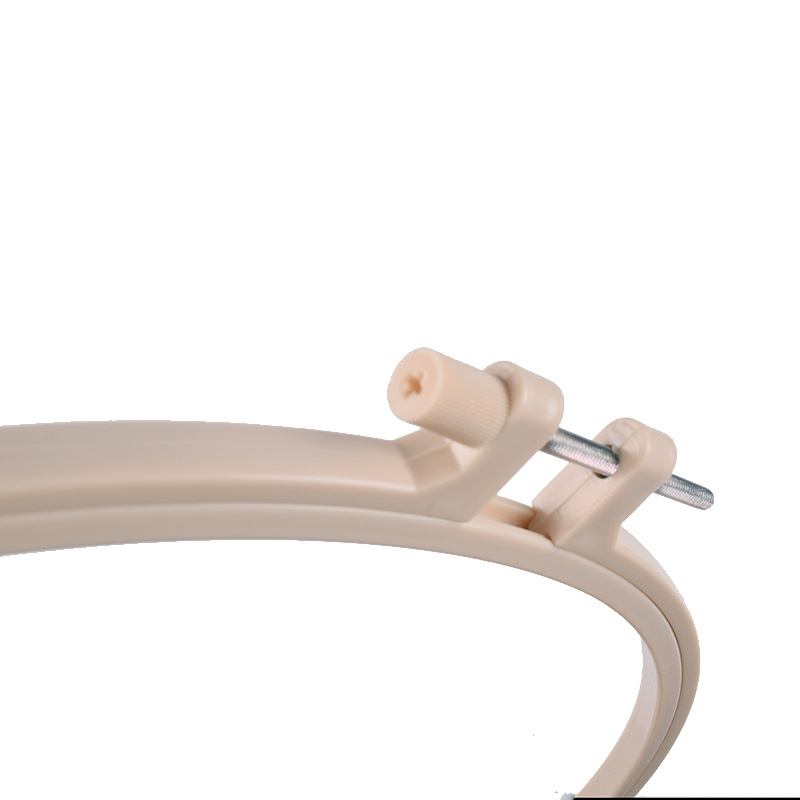 Plastic Head imitation bamboo embroidery stretch in stock environmental protection new material beige embroidery ring cross stitch ring DIY embroidery frame wholesale