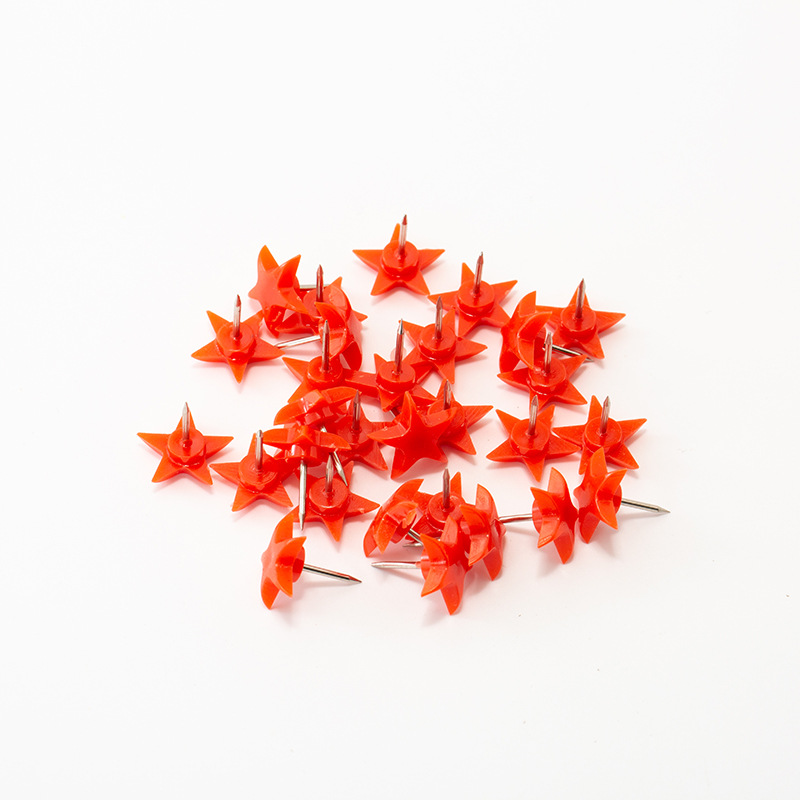 Color I-shaped nail cork plastic pushpin press nail big red five-pointed star creative shaped nail