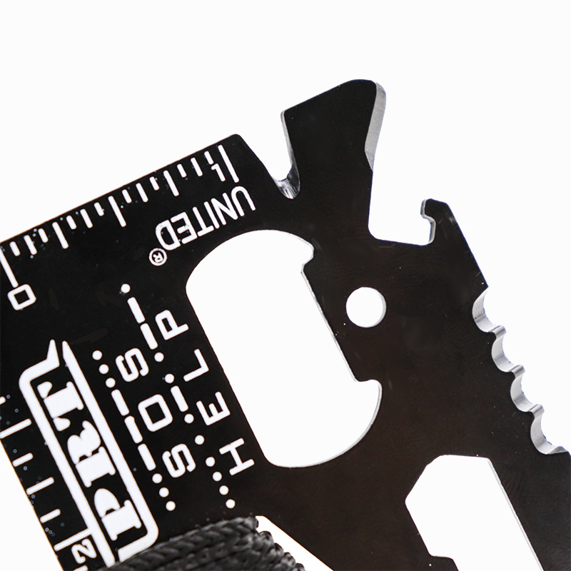 Outdoor Multi-functional stainless steel tool card Army knife card tool card knife stainless steel rope life card