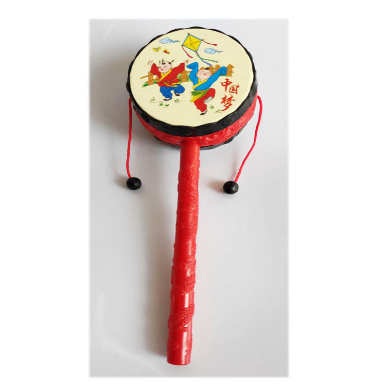 Huai Ancient Traditional Auspicious New Year Painting Rattle Hand Drum Rattle Chinese New Year Painting Traditional Toys Wholesale