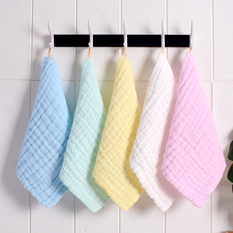 6-Layer Cotton Gauze Baby Face Towel Wholesale Baby Cotton Gauze Saliva Towel Soft Absorbent Thickeneded Baby Square Towel