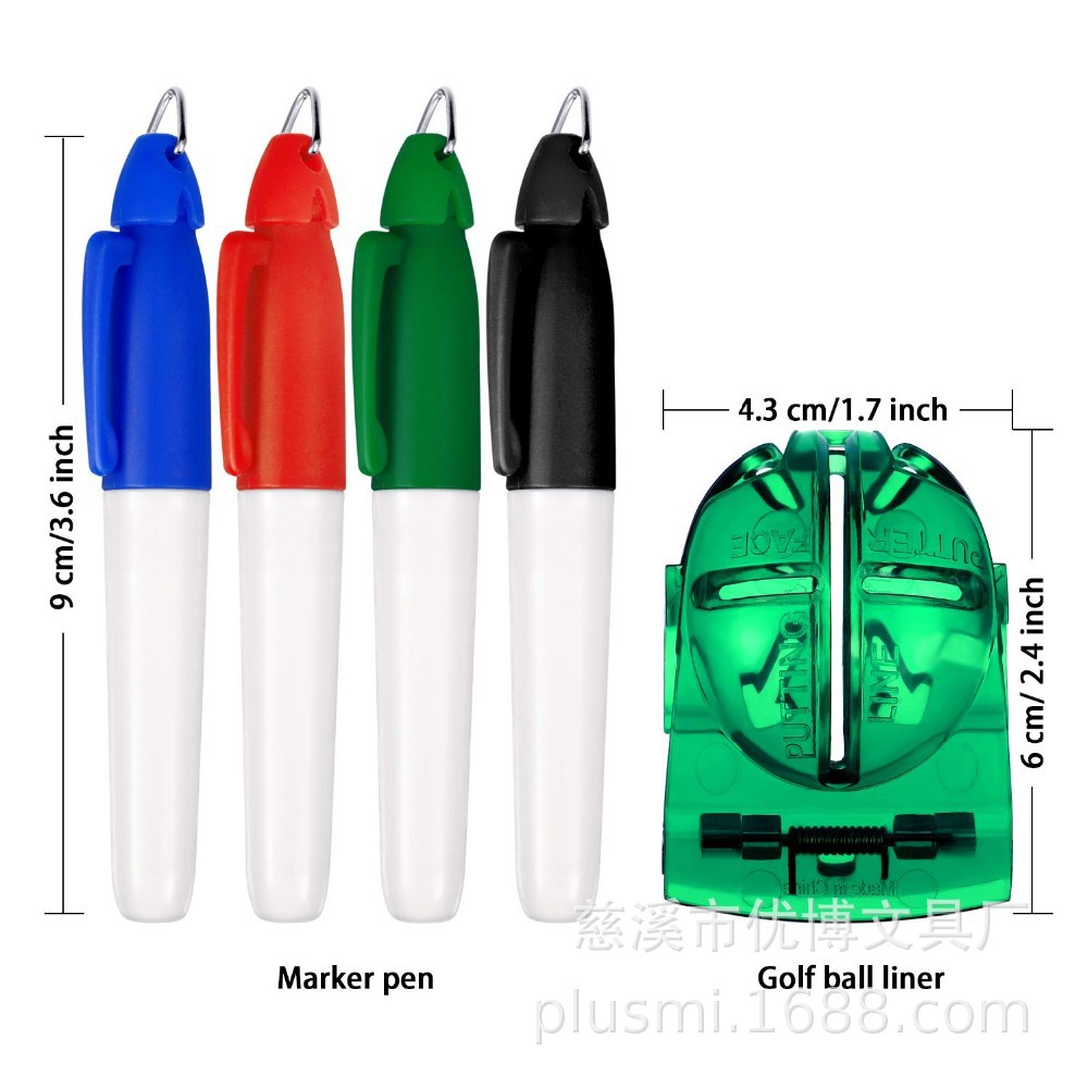 Spot golf ball special Mark marker pen, triangular metal ring marker pen, iron hook mini marker pen