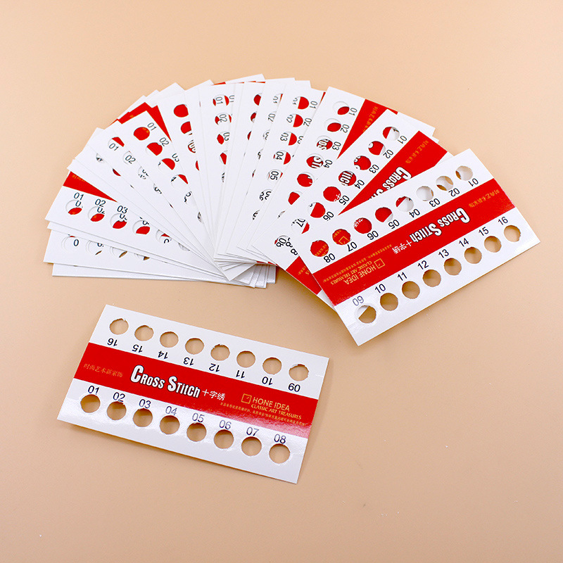 Cross stitch tool threading board take-up board 1-16 paper threading board copper paper take-up board manufacturers wholesale