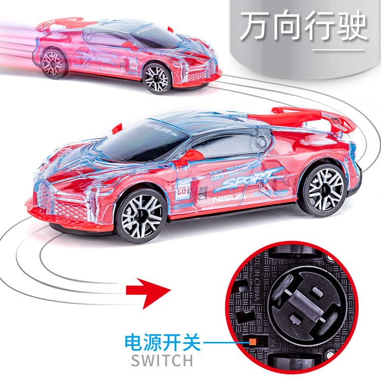 Children's electric universal wheel toy car boy simulation inertia with light music car Sports car racing car model