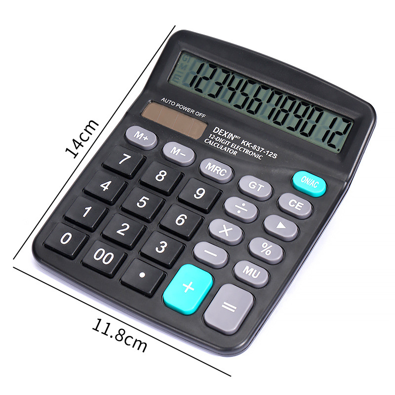 12-Bit Solar Calculator for Students Dual Power Supply Financial Office Accounting Special Computer Wholesale