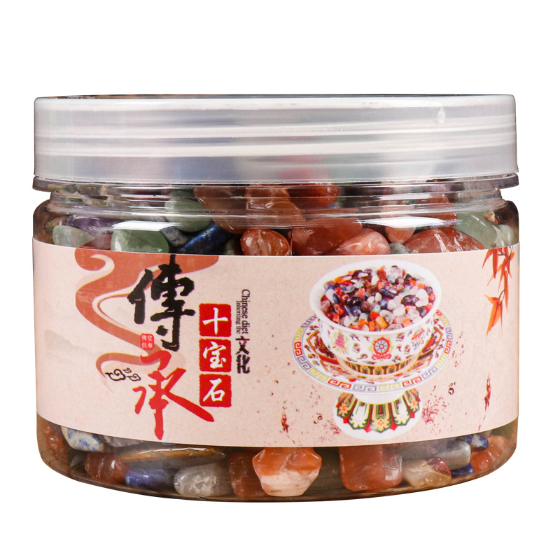 Xizang 1 Xizang Seven Natural Treasures Pan Jin Tantra Mixed Colored Stone Pack Seven Treasures Gems Colorful for Manza Bulk