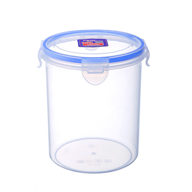 Wow Customized 1500ml High Transparent Food Grade Plastic Pp Fresh-Keeping Storage Tank Four-Sided Buckle Sealed Grain Tank
