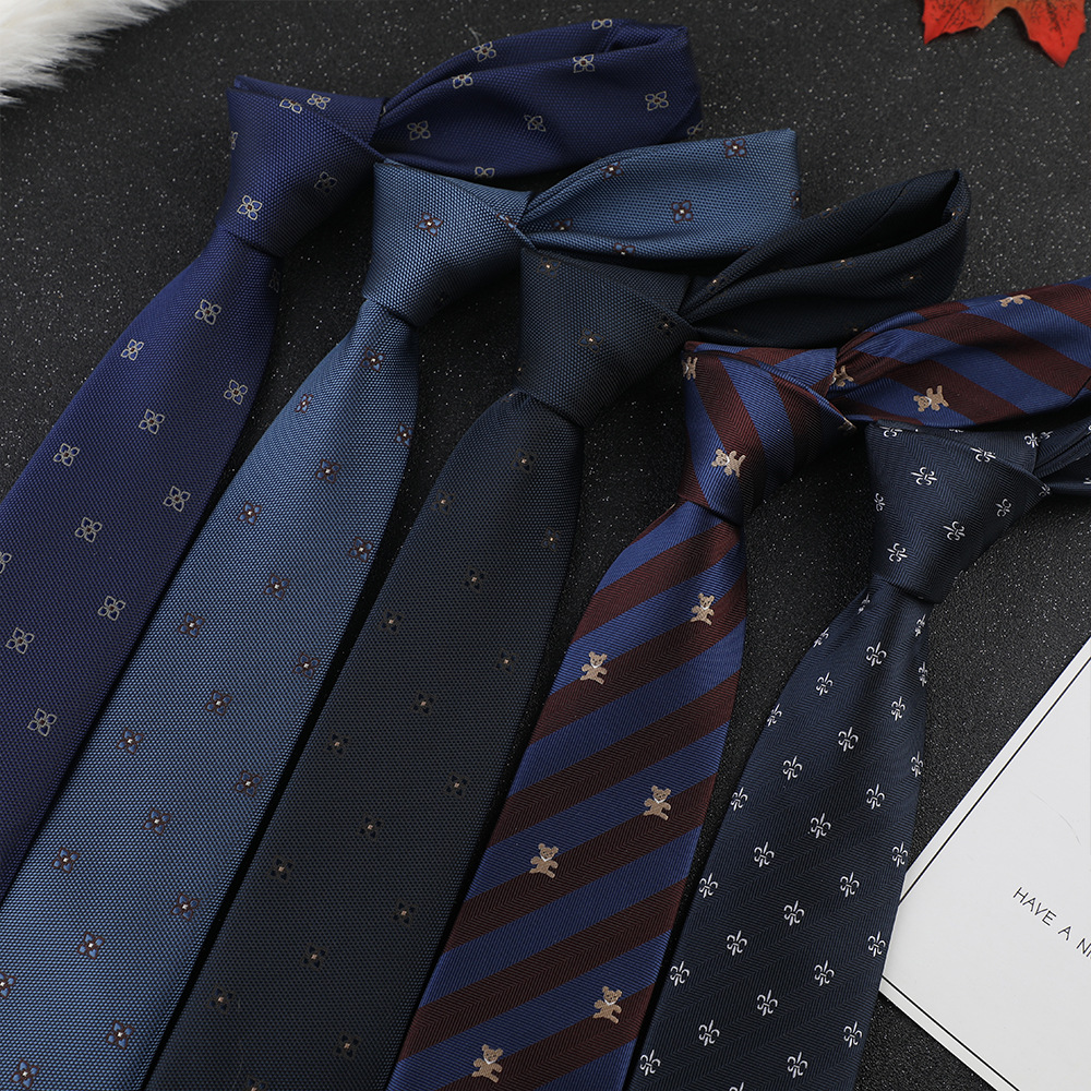 Men's Casual Accessories 7cm Hand Tie Tie Polyester Stripe Dot Match Dress Suit Uniform Work Business